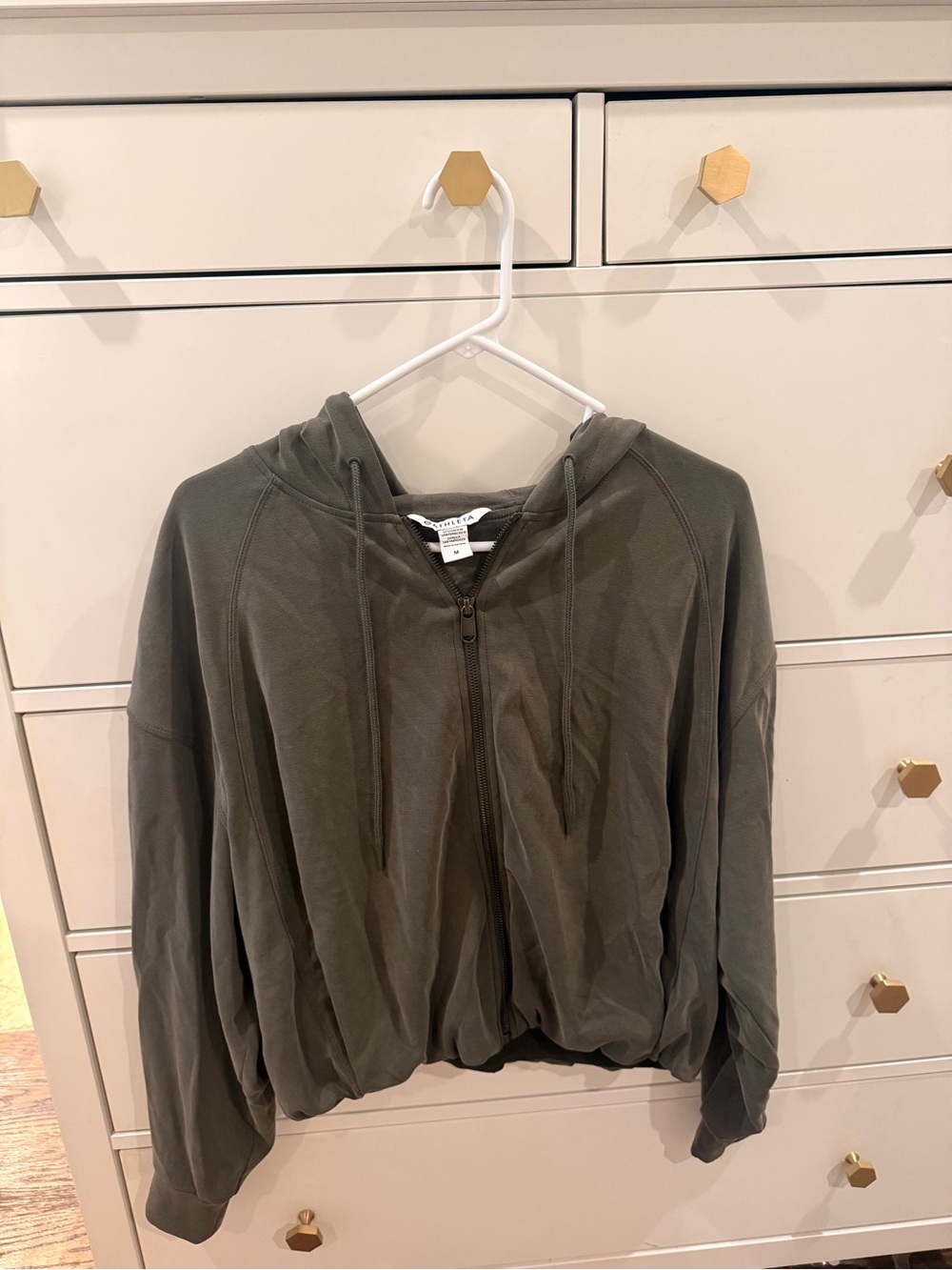 Athleta Olive Green Zip Hoodie